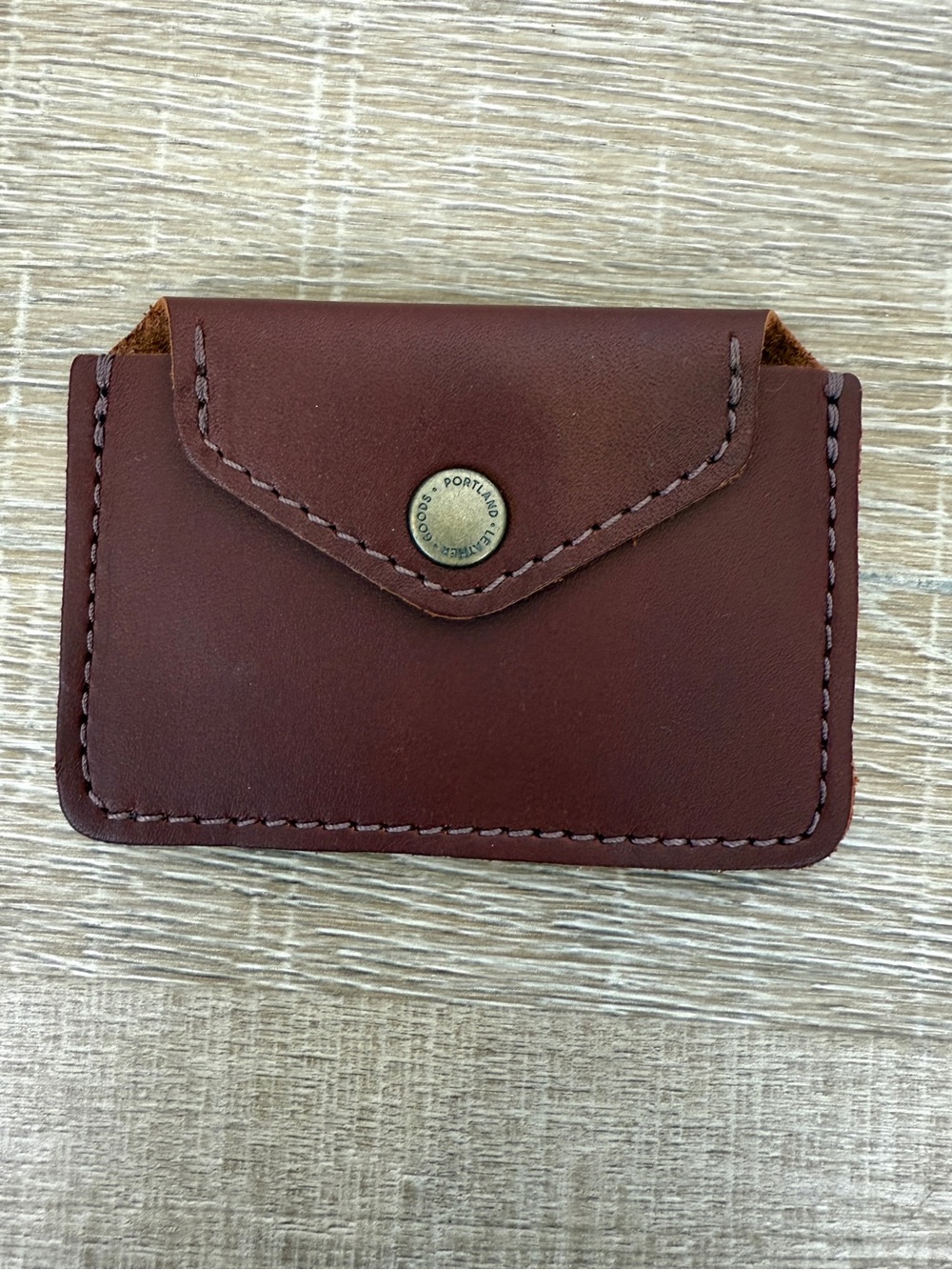 Portland Leather Almost Perfect Classic Lovebug Brown Leather Wallet
